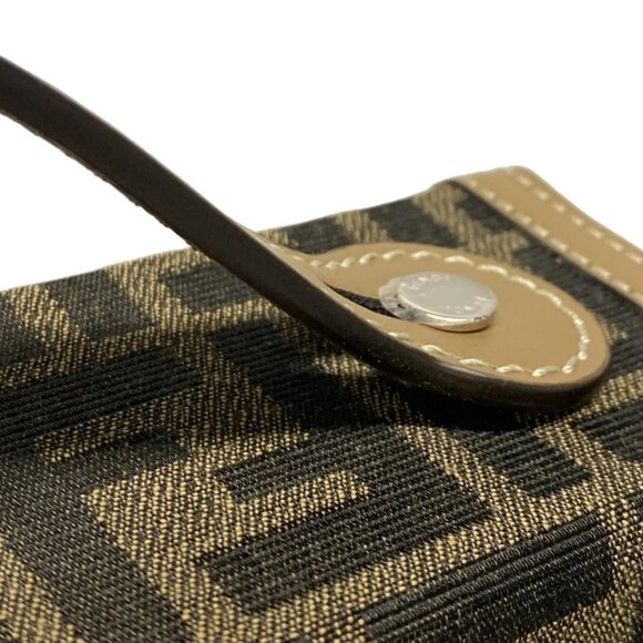 Auth FENDI Baguette Soft Trunk/Zucca Pattern 7VA565 Dark Brown Beige Jacquard - Picture 10 of 16